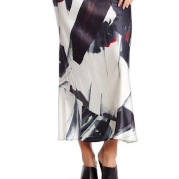 DKNY DOUBLE TRIM V WOOL SLIP DRESS - Picture 2 of 8